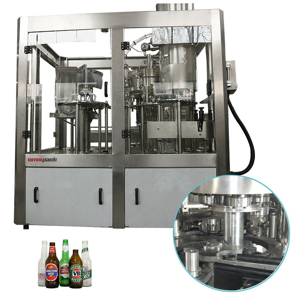 Fill Up Machine Bottle Filling Machine -Omnipack 700B w/Washing,Capping f/Beer