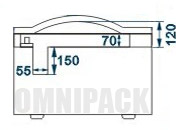Omnipack PRO A 3000L Commercial Vacuum Food Sealing/Packing/Pack/Packaging Machines/Equipment/System/Machinery Cryovac Sealer's Chamber